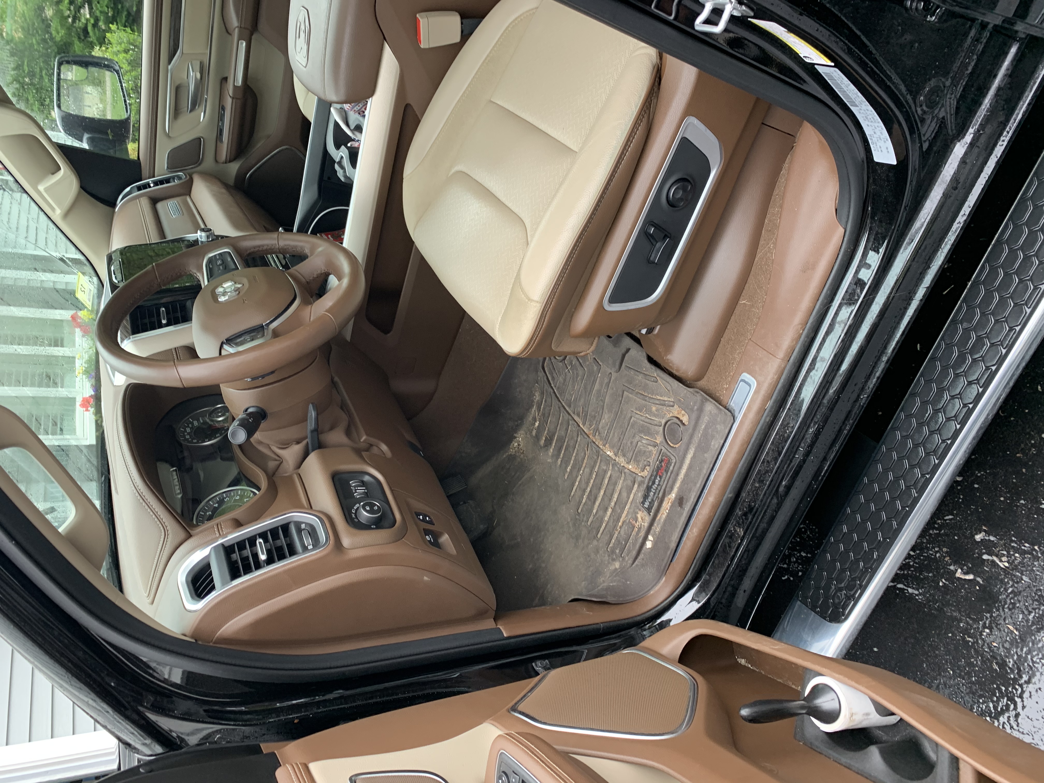 Vehicle interior before professional detailing in Falmouth MA